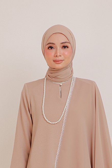 Dinda plain shawl in brown