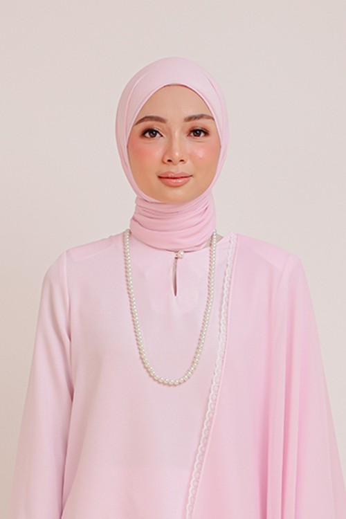 Dinda plain shawl in Light Pink