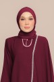 Dinda Plain Shawl in Maroon