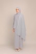 Dinda Light Grey With Lace Shawl