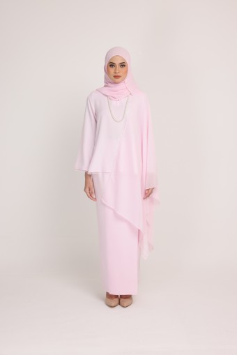 Dinda Light Pink With  Lace Shawl