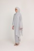 Dinda Dusty Grey With Lace Shawl