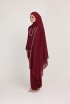 Dinda Maroon with Lace Shawl