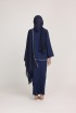 Dinda Navy Blue with Lace Shawl