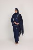 Dinda Navy Blue with Lace Shawl